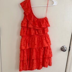 LC Lauren Conrad Vibrant Red Layered women's Dress